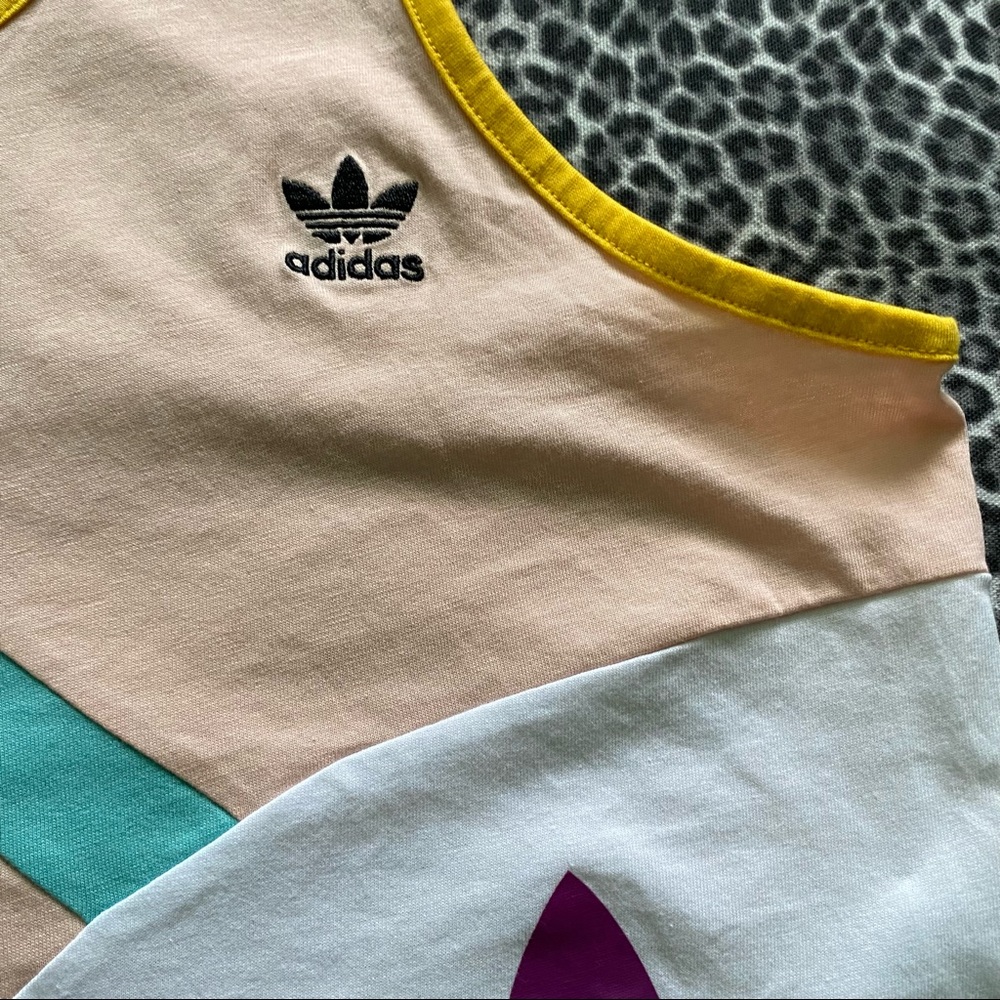 Adidas Original Cropped Pieced Patchwork Sleevele… - image 7